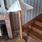 Vintage 70's adjustable bamboo floor lamp