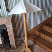 Vintage 70's adjustable bamboo floor lamp