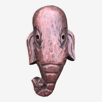 Wooden elephant sculpture