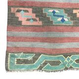 Stripe Oushak Handwoven Tribal Kilim Rug