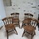 4 chaises Western en bois courbé