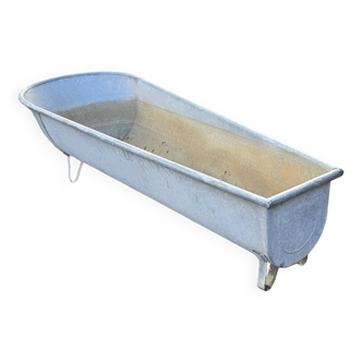 Old zinc bathtub