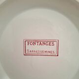 Antique mounted plate in ironstone earthenware.