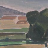 Sunset landscape by Arnold Axelsson