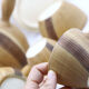 Coffee service in earthenware imitation olive wood by Grandjean Jourdan in Vallauris