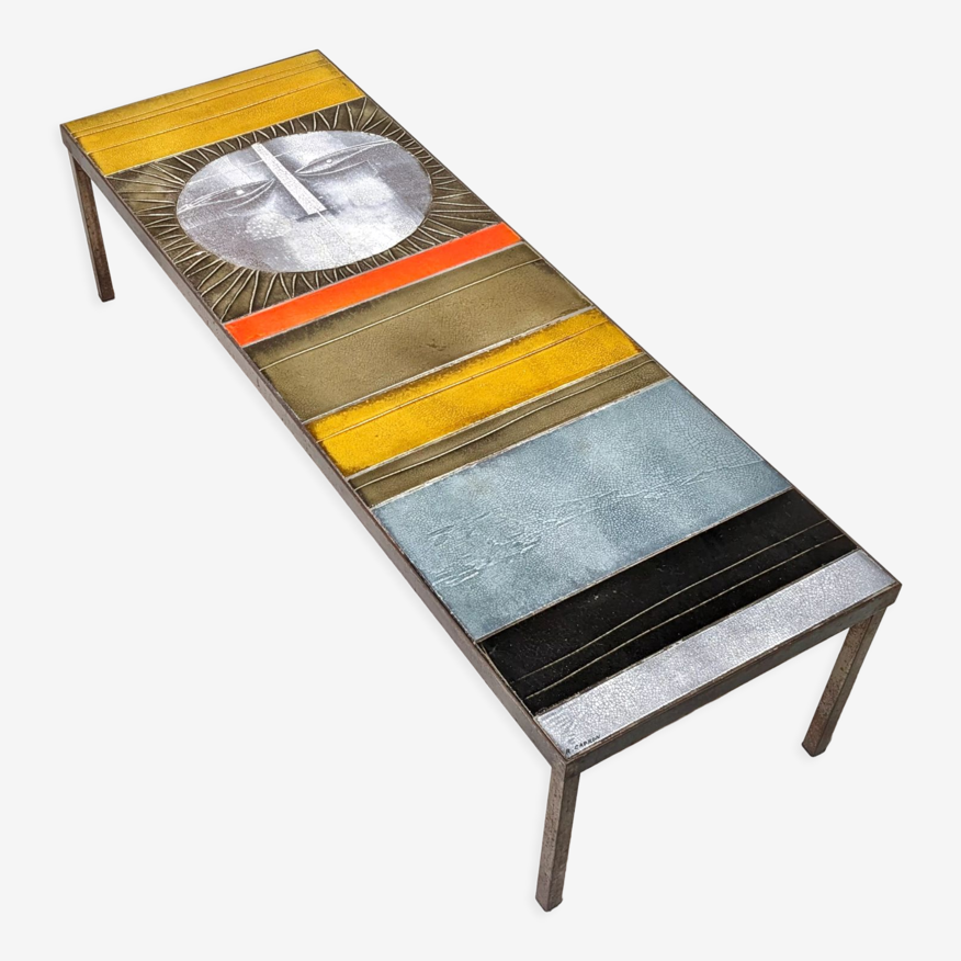 Table basse en céramique « Soleil » de Roger Capron | Selency