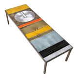 Ceramic coffee table "Sun" by Roger Capron