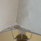 Lampe ballon de football et coq en terre cuite des années 80
