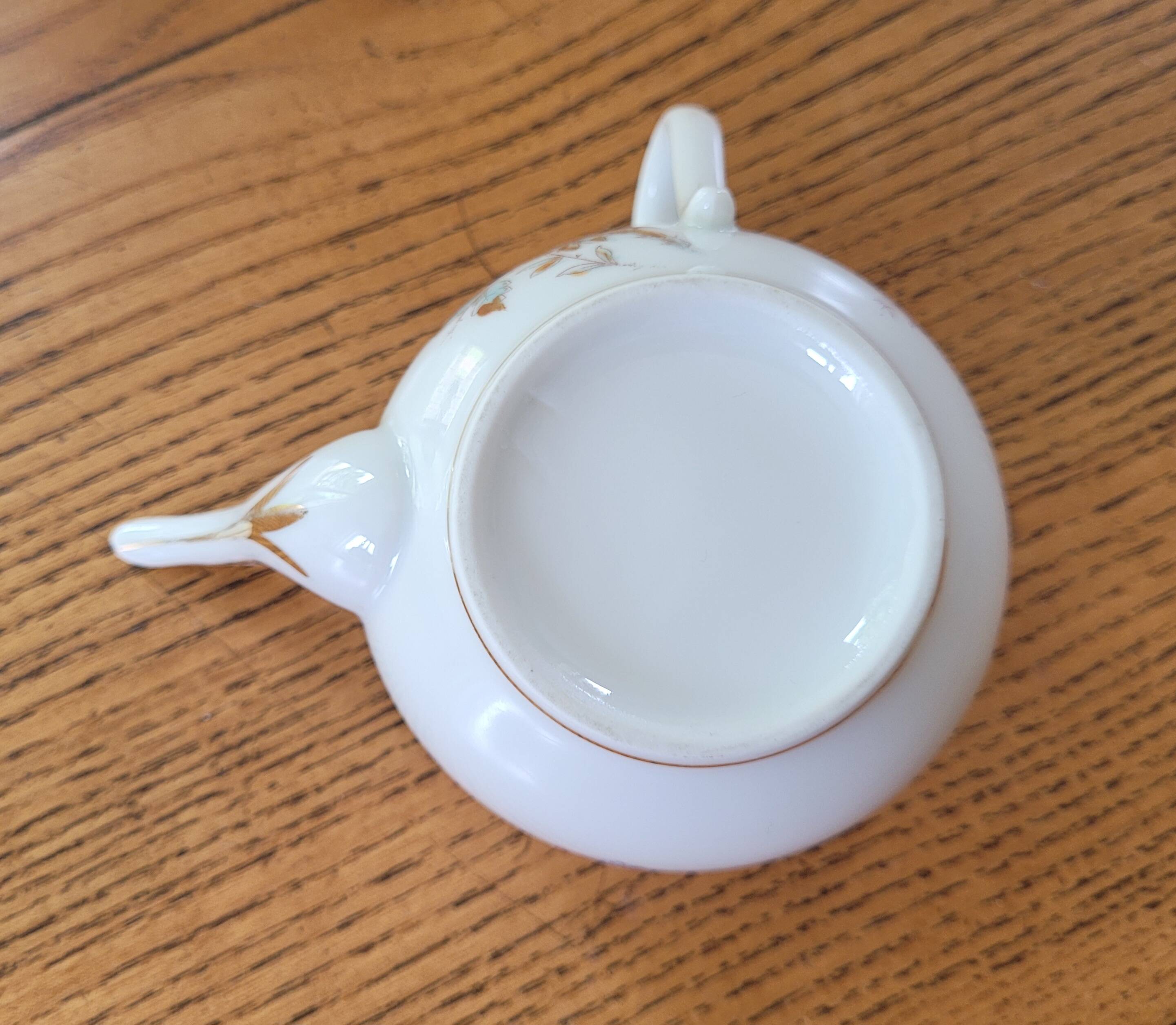 Antique porcelain duck mug for the sick