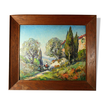 Marius Hubert Robert, "Farm house", oil on canvas, twentieth century