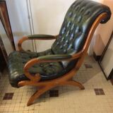 Fauteuil Chesterfield vert