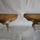 2 small golden wall shelves