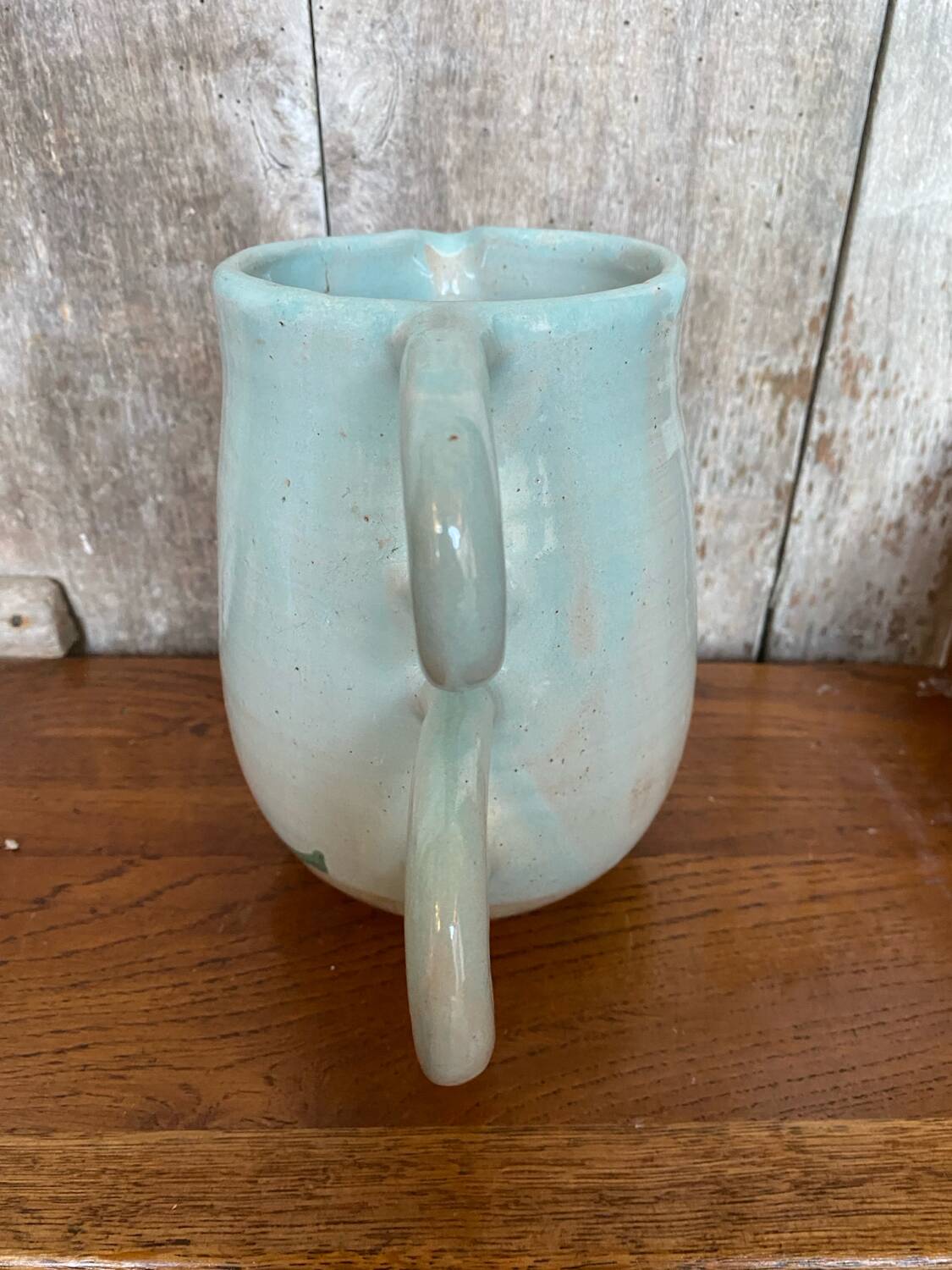 Pitcher la facoterie ceramic blei irise double handle vintage design