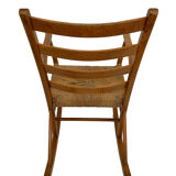 Mid century pine & sisal rocking chair, 1950s