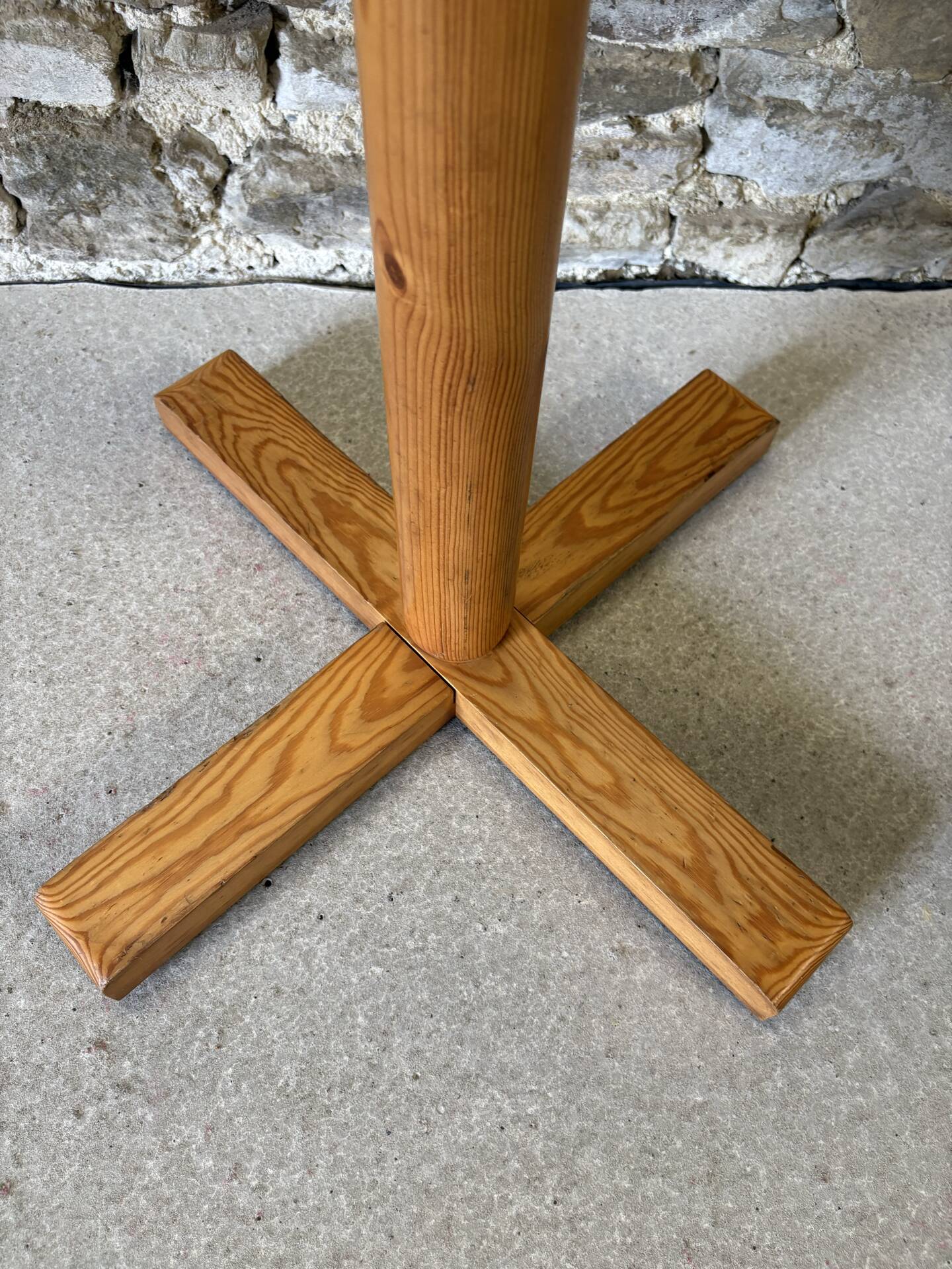 Solid pine coat rack, 1980