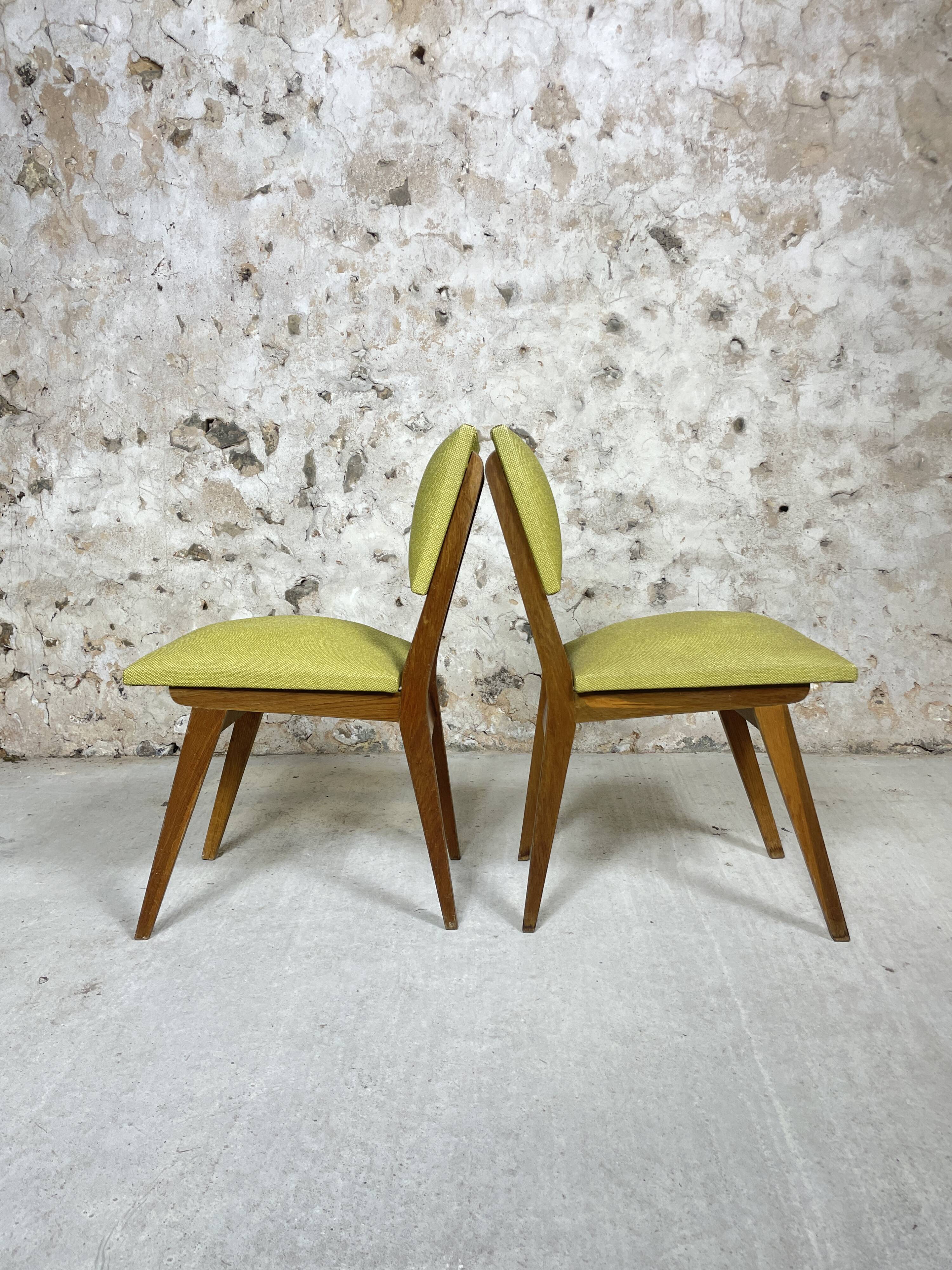 Green skai chairs 50s