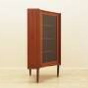 Vitrine d'angle en teck danois sur pieds coniques, années 1960