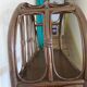 Retro-vintage-Low sideboard-library - cane-wood-rattan-1960s