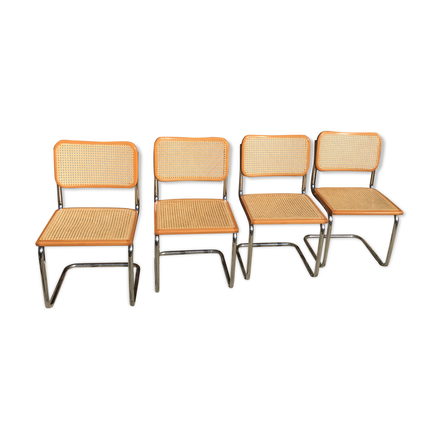 Série de 4 chaises Cesca B32 par Marcel Breuer