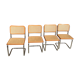 Série de 4 chaises Cesca B32 par Marcel Breuer