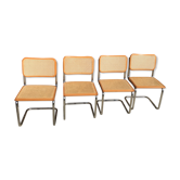 Série de 4 chaises Cesca B32 par Marcel Breuer