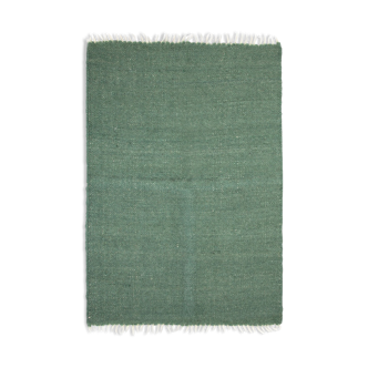 Blanket in thick green wool 150 x 100 cm