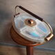 apero art deco tray, mould glass, wood and golden aluminum, mirror