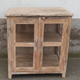 Cream white wooden display case
