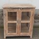 Vitrine en bois blanche crème