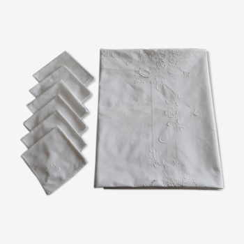 Nappe et 6 serviettes