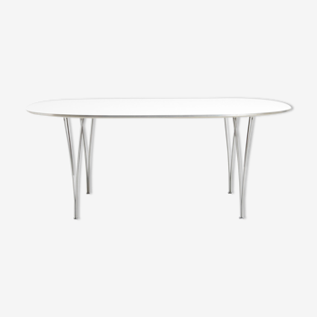 Elliptical dining table by Piet Hein And Bruno Mathsson For Fritz Hansen, Denmark 1960's
