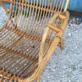 Low seated rattan chair