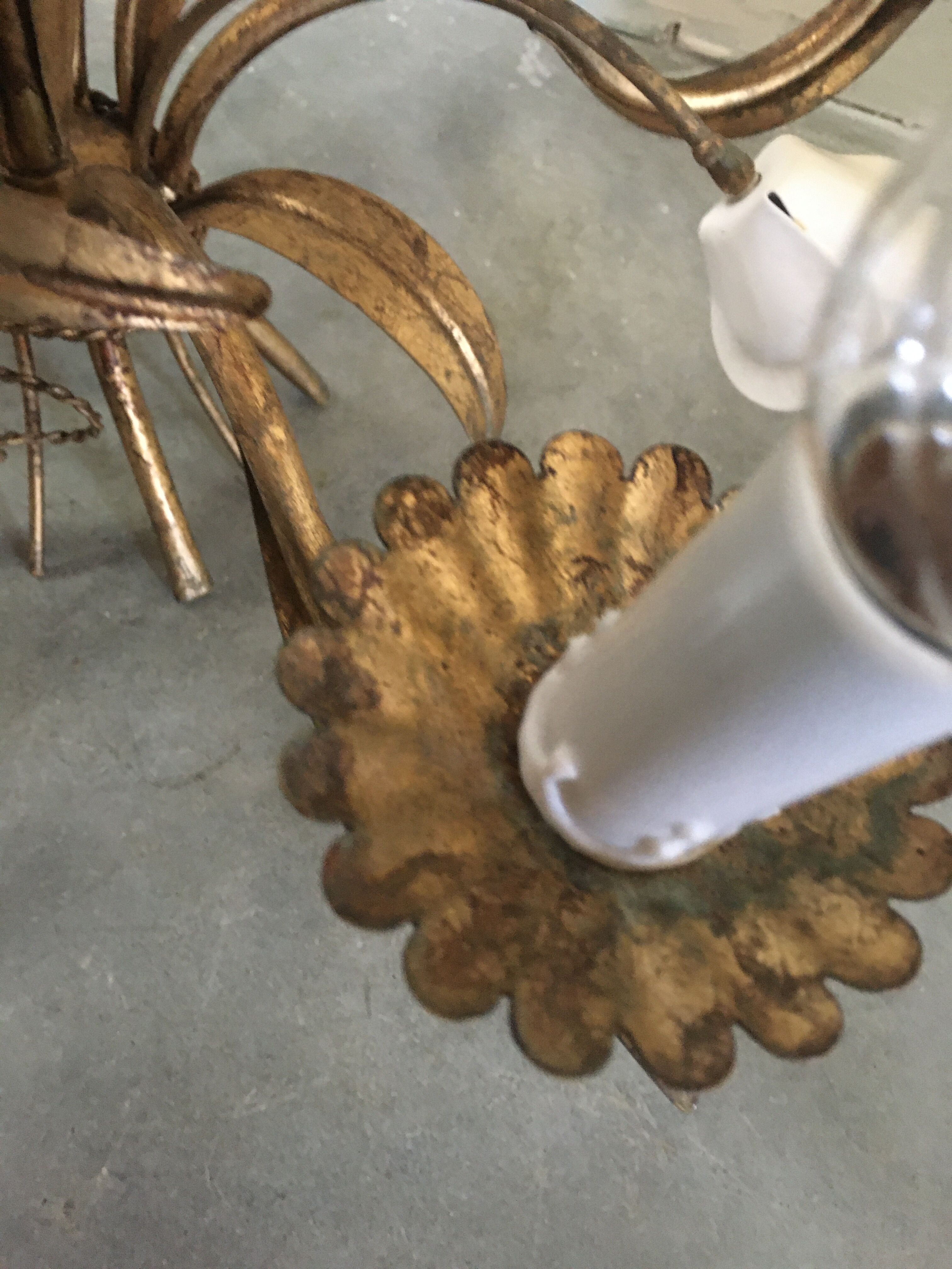 Flower wreath chandelier, 60s