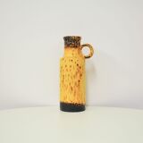 Vintage yellow and brown fatlava jug