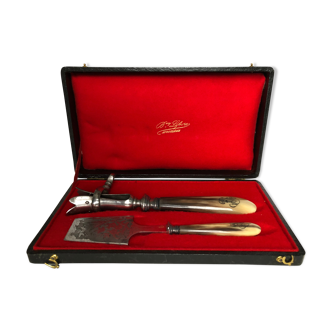 Manche à gigot en métal argenté