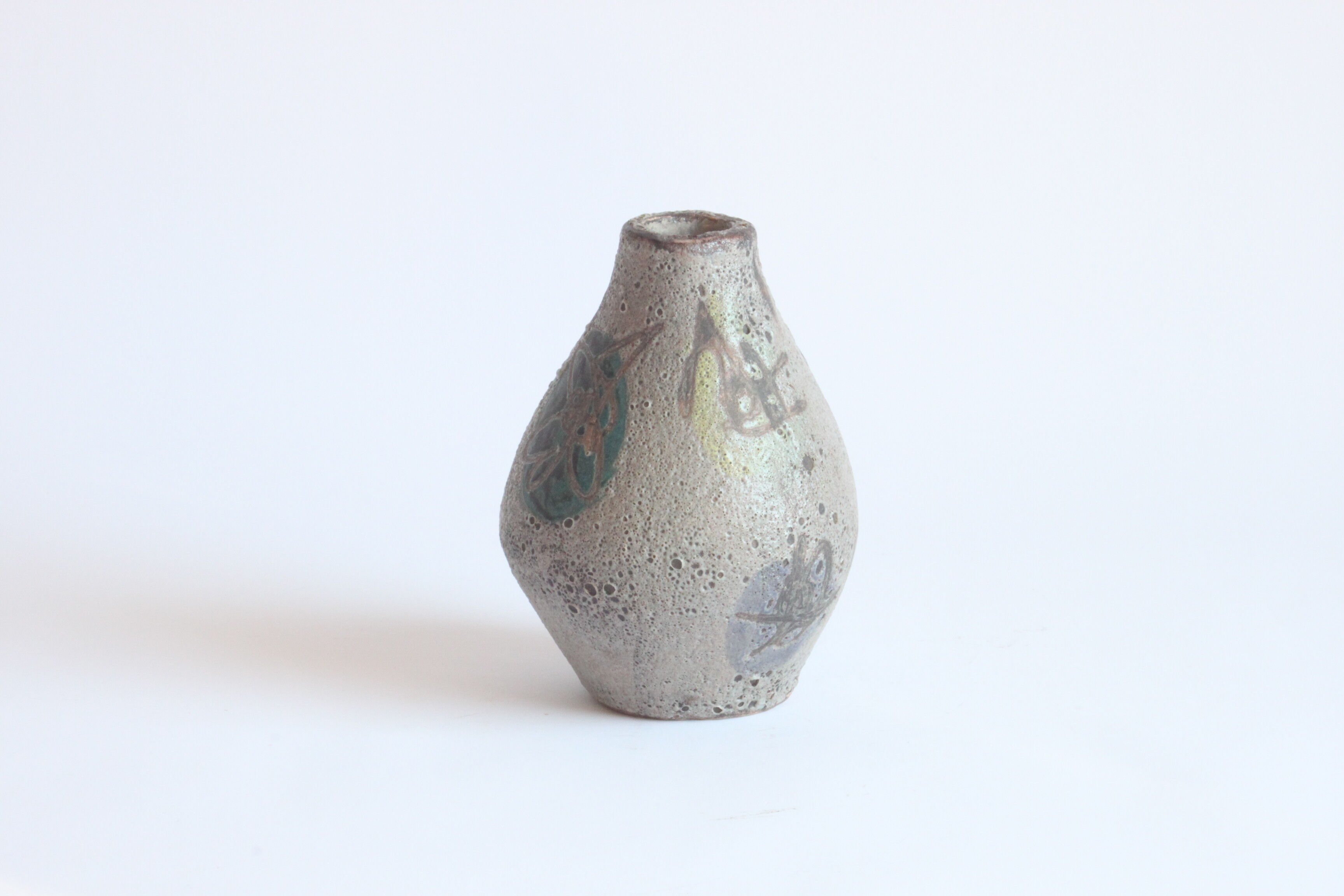 Prehistoric sealife decor vase by Anna Camos, Vallauris 1950