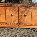 Oak and marquetry row 50s