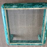 Coffee table in tessellated marble by Casa Bique 1970s Hollywood Regency (Karl Springer style)