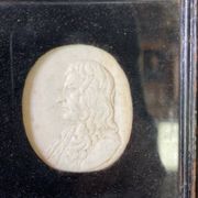 Sculpted ivory portrait suite, England circa 1880, sold in accordance with CITES regulations.