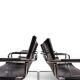 Ensemble de 4 chaises visiteur Matteo Grassi en cuir/chrome, chaises cantilever, 1970.