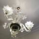 Lustre authentique en verre de Murano – 3 branches – Transparent