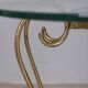 Vintage 1950s golden brass and glass coffee table Italian design