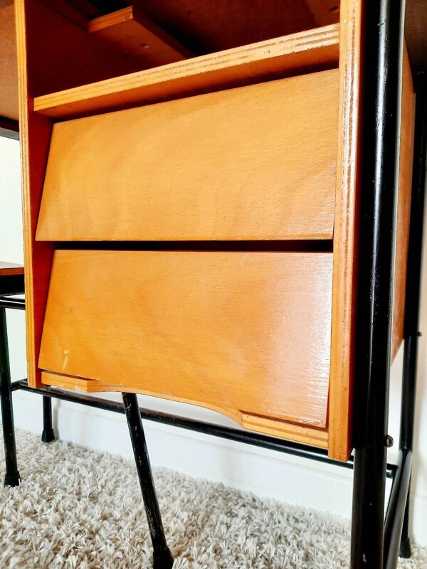 Bureau bois vintage années 50s
