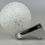 60s 70s Wall Lamp Globe Lamp Chrome & Glass German Space Age Design