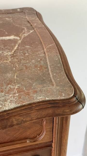 TABLE de Chevet Style Louis XV MARBRE
