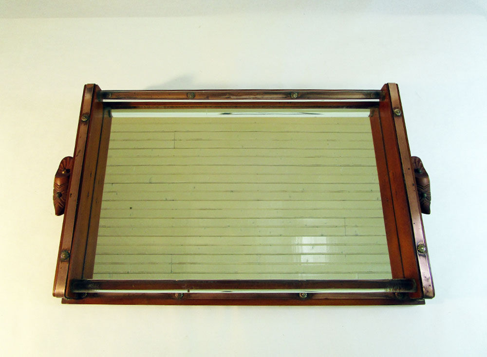 Plateau miroir et bois
