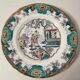 Boch Frères dessert plates Model Canton 1860 Japanese Polychrome decor