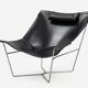 Black leather chair Semana, design by David Weeks for Habitat.