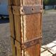 Old Burmese teak mirror with copper fittings