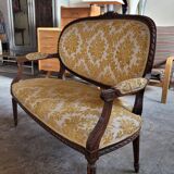 Louis XVI style sofa bench carved